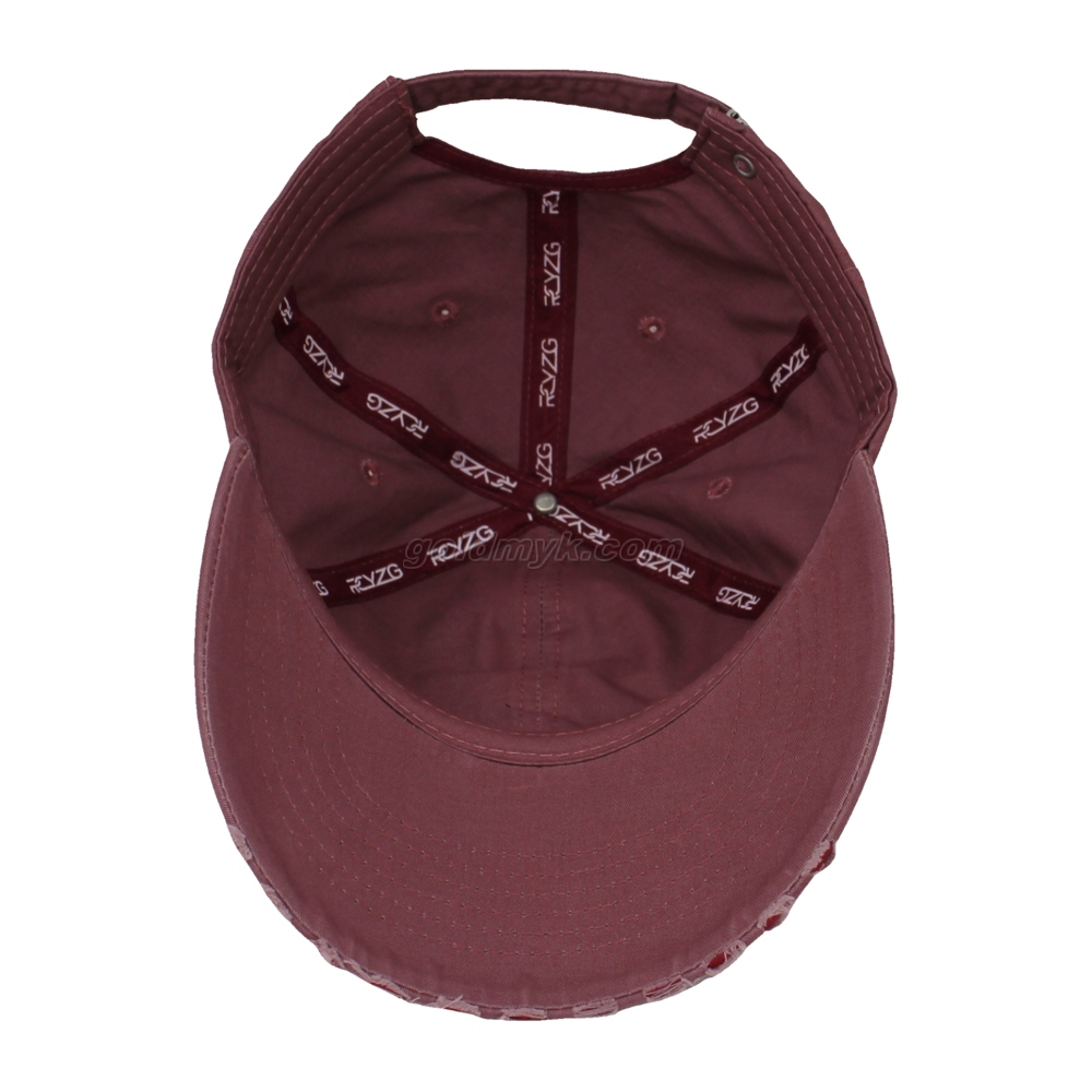 Hot Sale And New Design Distressed Washed Cotton Baseball Cap And Hat with Custom TPU Print Logo