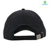 Dazzling 100% Polyester Black Flat Embroidery Street Style Custom Fabric Cap Curved Brim 6-Panel Baseball Cap