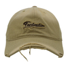 Vintage Stylish Flat Embroidery Washed Baseball Cap Dad Hat 6-panel Sports Caps For Man And Woven Can Custom Logo