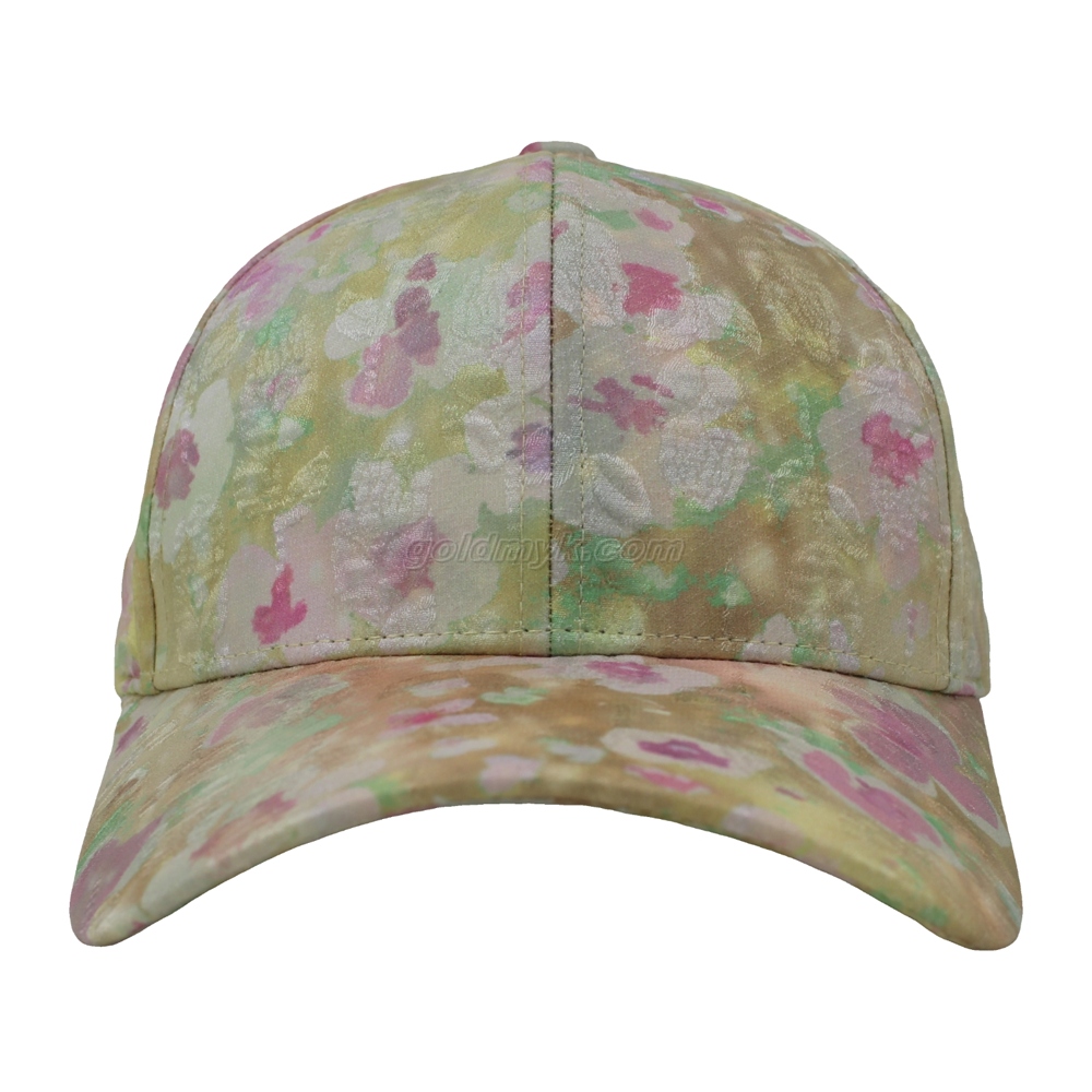 100% Cotton Baseball Cap Rope of Women And Men Custom Embroidery Silk Printed 6 Panel Cap Metal Buckle Closure