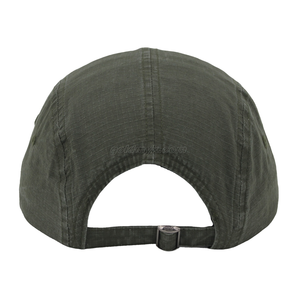 100% Washed Cotton Baseball Cap Rope of Women And Men Custom Embroidery Silk Printed 6 Panel Cap Metal Buckle Closure