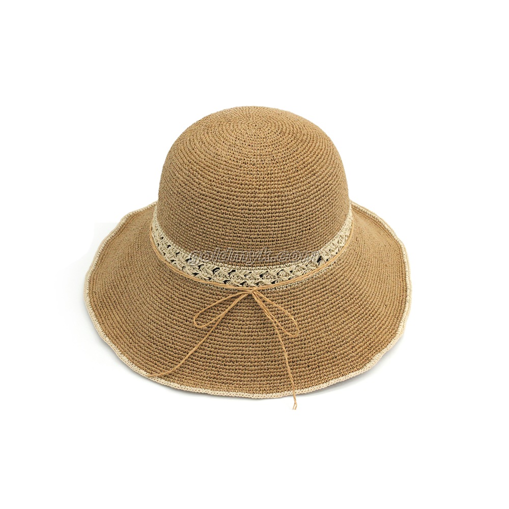 Popular And Fashion Customized Paper Straw Floppy Hat for Sun Protection