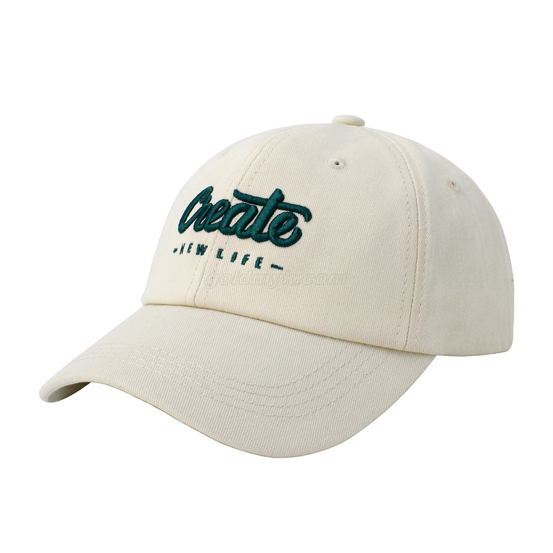 Promotional Six Panels Structured 3D Embroidery Baseball Cap And Hat Made by Cotton Twill Fabric for Unisex