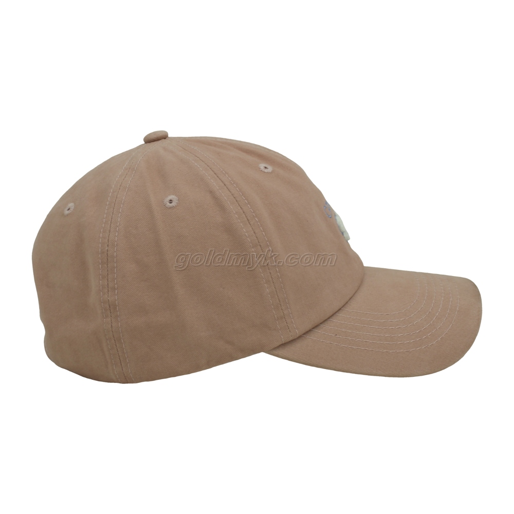 Custom White 100% Cotton Twill Fabric Baseball Cap Hat Can Custom Embroidery Of Women And Men