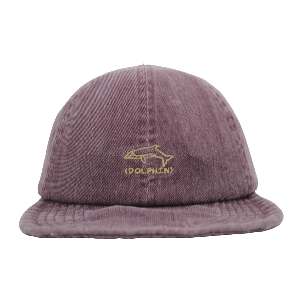 Custom Purple 100% Washed Cotton Twill Fabric Corduroy Baseball Cap Hat Can Custom Embroidery Of Women And Men