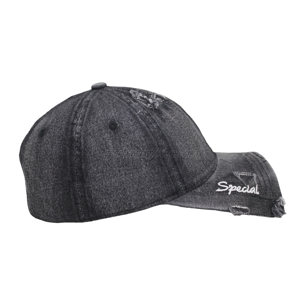 Vintage Stylish Flat Embroidery Washed Baseball Cap Dad Hat 6-panel Sports Caps For Man And Woven Can Custom Logo