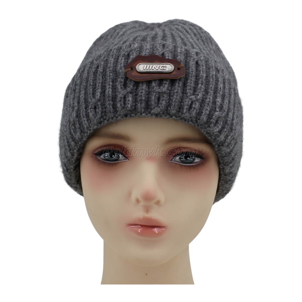 Knit Cuffed Beanie Hats Custom Logo Jacquard Knitted Beanie Hats Embroidery Knitted Beanies Unisex