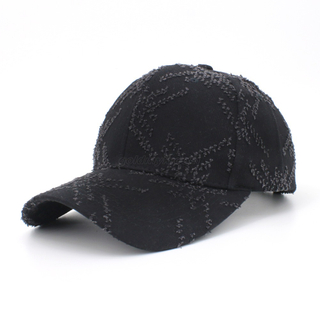 Custom Black Baseball Cap 100% Cotton Twill Fabric Baseball Hat without Printing Logo Can be Custom with Embroidery LOGO