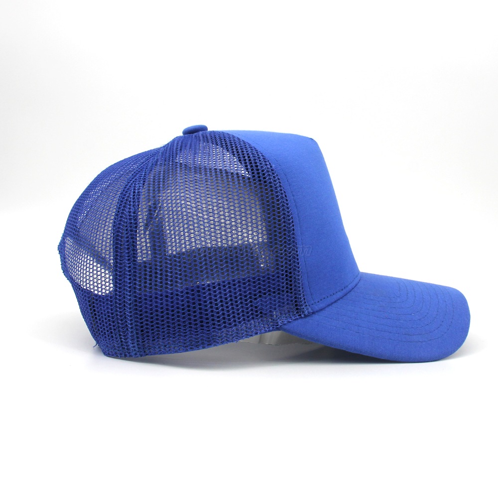 5 Panels Polyester with Foam Trucker Mesh Cap with Foam And Mesh Used in Summer Can Printing for Unisex Men Or Women