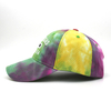 Custom Cotton Baseball Hat Embroidery Logo Colour Tie Dye Cotton Twill Material Unisex for Men And Women