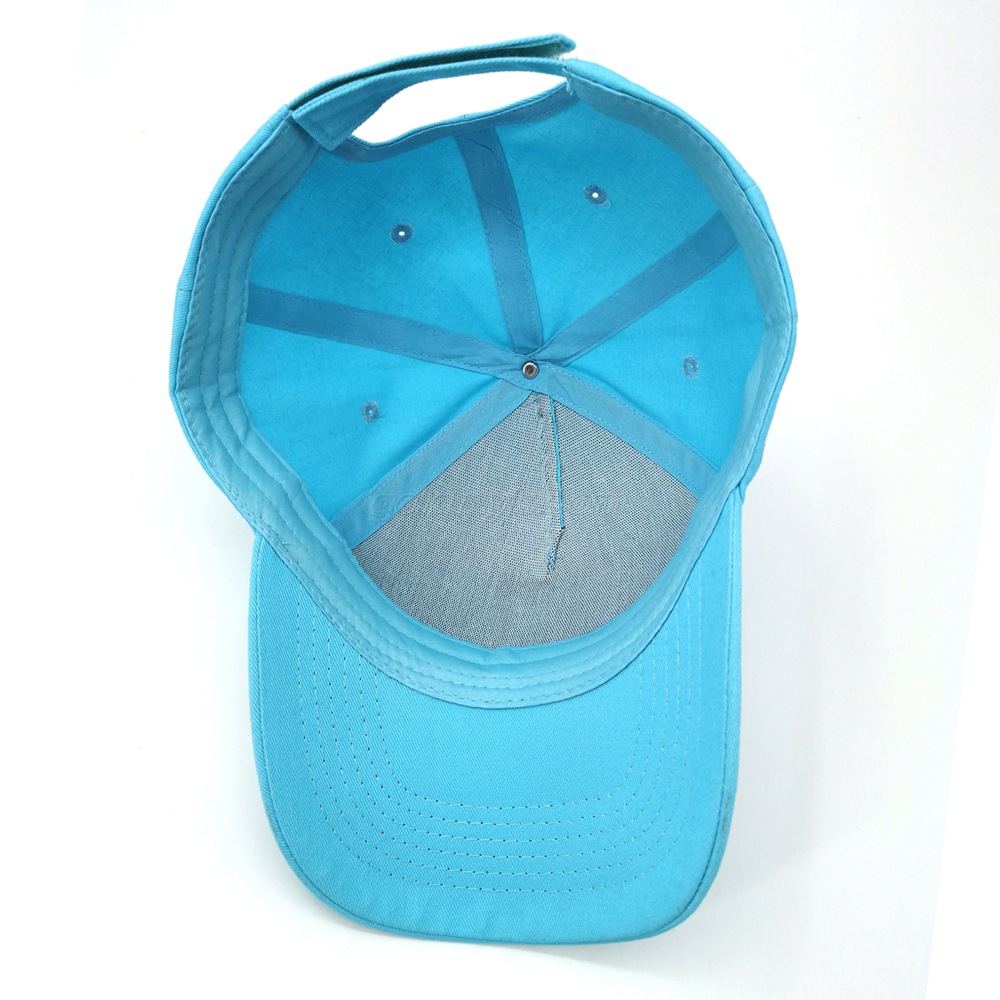 Custom Sky Blue Baseball Cap 100% Cotton Twill Fabric Baseball Hat with TPU Printing Logo Can Embroidery Of Women And Men