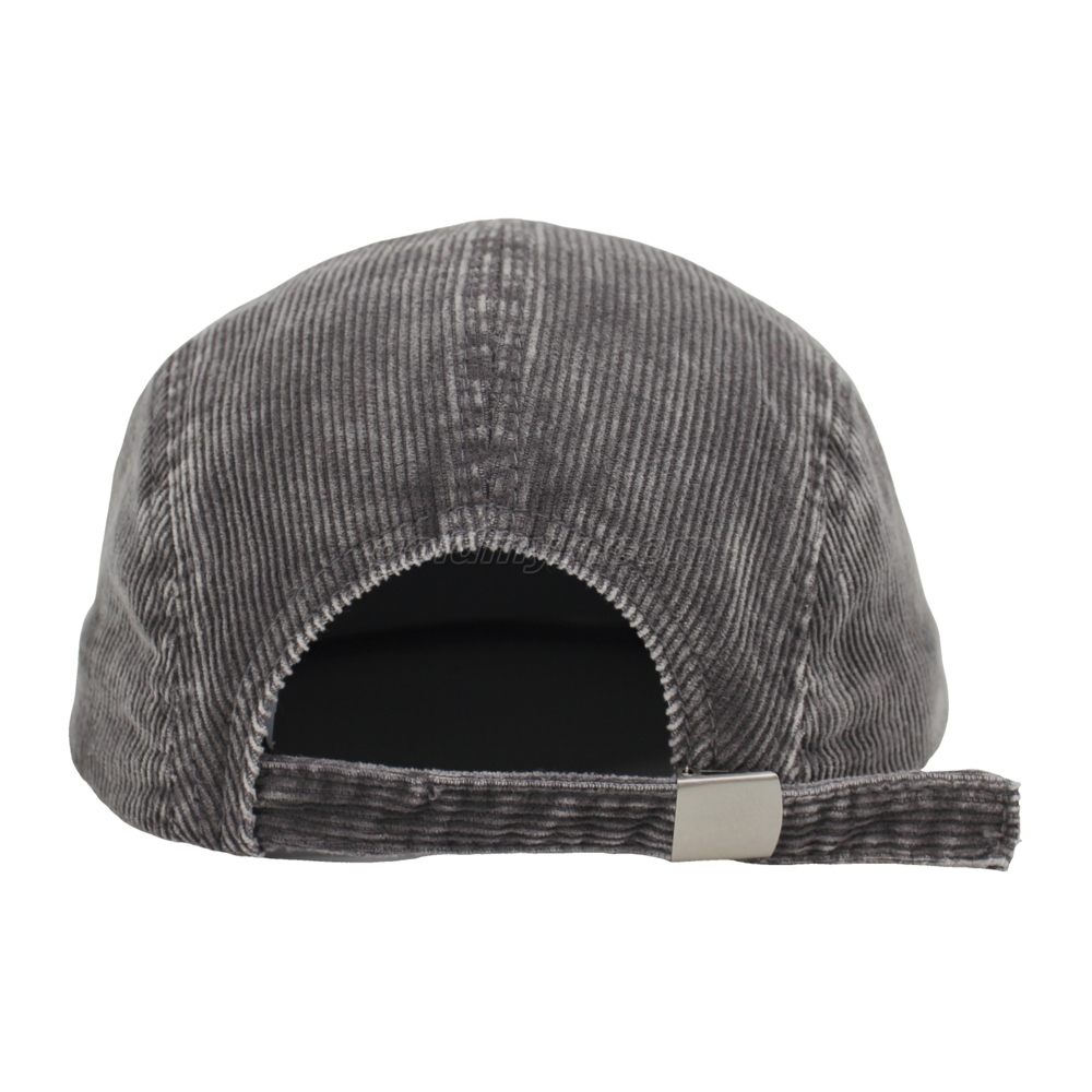 Custom Wholesale Washed Cotton Corduroy Fabric Flat Bill Five Panels Cap And Hat with Good Price