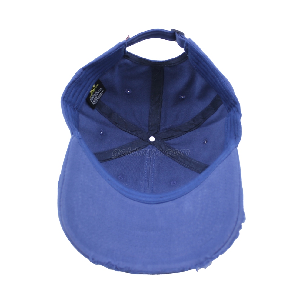 Vintage Stylish Flat Embroidery Washed Baseball Cap Dad Hat 6-panel Sports Caps For Man And Woven Can Custom Logo