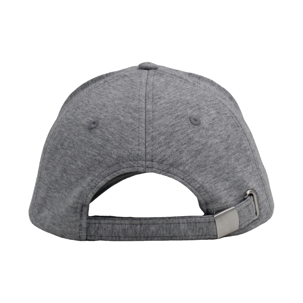 Custom Heather Grey Color Fabric Melange Color Structured Baseball Cap And Hat with Embroidery Patch