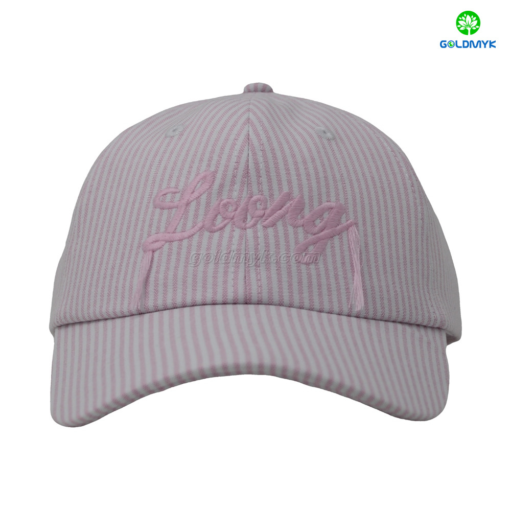 100% Cotton Twill Pink Baseball Cap Hat Customizable OEM Sporty Street Style Terry Fabric Dot Pattern Direct From China Factory