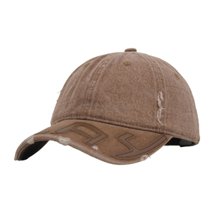 Vintage Stylish 3D Embroidery Washed Baseball Cap Dad Hat 6-panel Sports Caps For Man And Woven Can Custom Logo