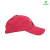 6 Panel Red Distressed Wash 100% Cotton Twill Fabric Custom Logo Baseball Cap Hat Can Custom Embroidery of Women And Men