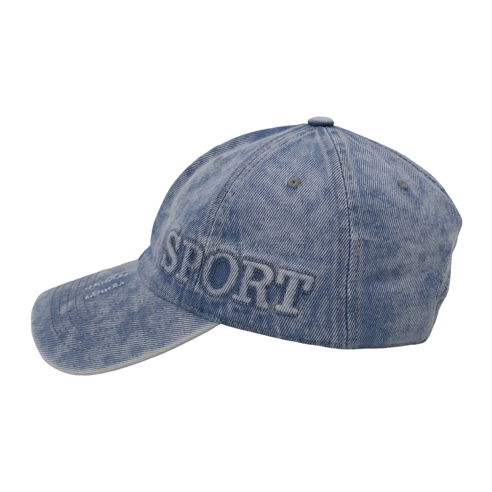 Promotional Washed Denim Unstructured Baseball Cap And Hat with Custom Logo Design