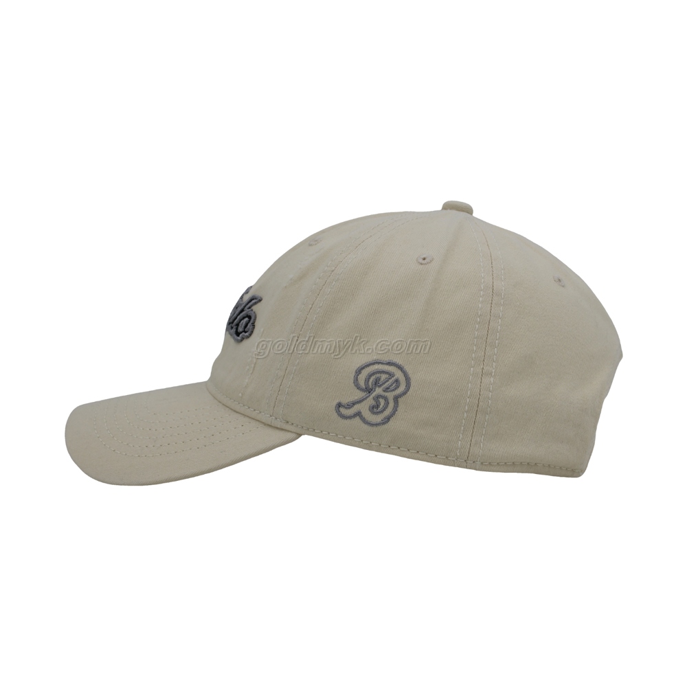 100% Cotton Fabric Baseball Cap Hand Washed Women And Men Acid Washed , Patch Embroidery, 6 Panel Cap