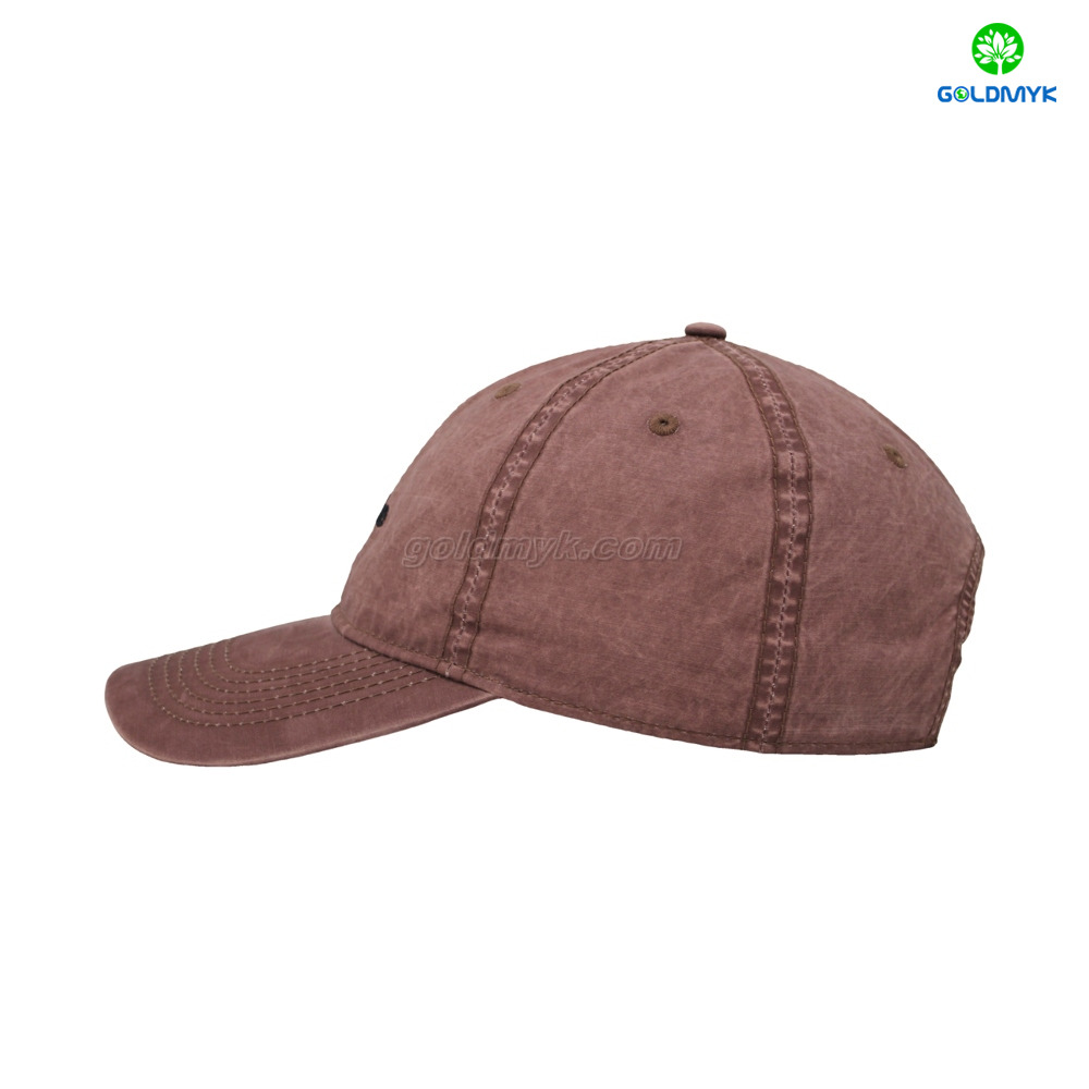 Custom Logo 100% Cotton Twill Fabric Dark Brown 6-Panel Baseball Cap Sporty Style for Business Or Street Wear-Men And Women