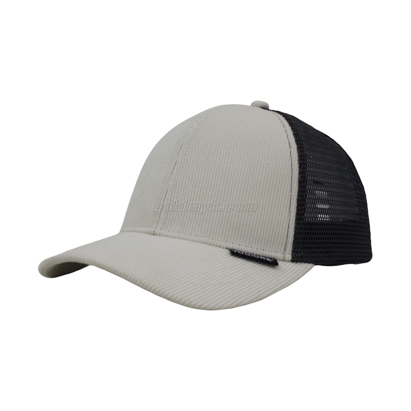 Premium Quality And Hot Sale Custom Corduroy Fabric Trucker Mesh Cap And Hat