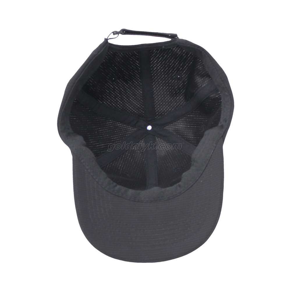 100% Polyester Baseball Cap Rope of Women And Men Custom Embroidery Silk Printed 6 Panel Cap Metal Buckle Closure
