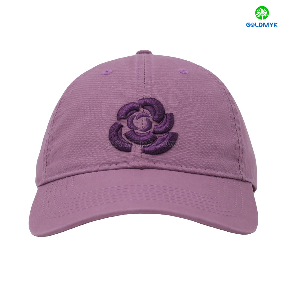 Custom Logo 100% Cotton Terry 6-Panel Pink Sporty Style Baseball Cap Hat Business Appropriate for Men And Women