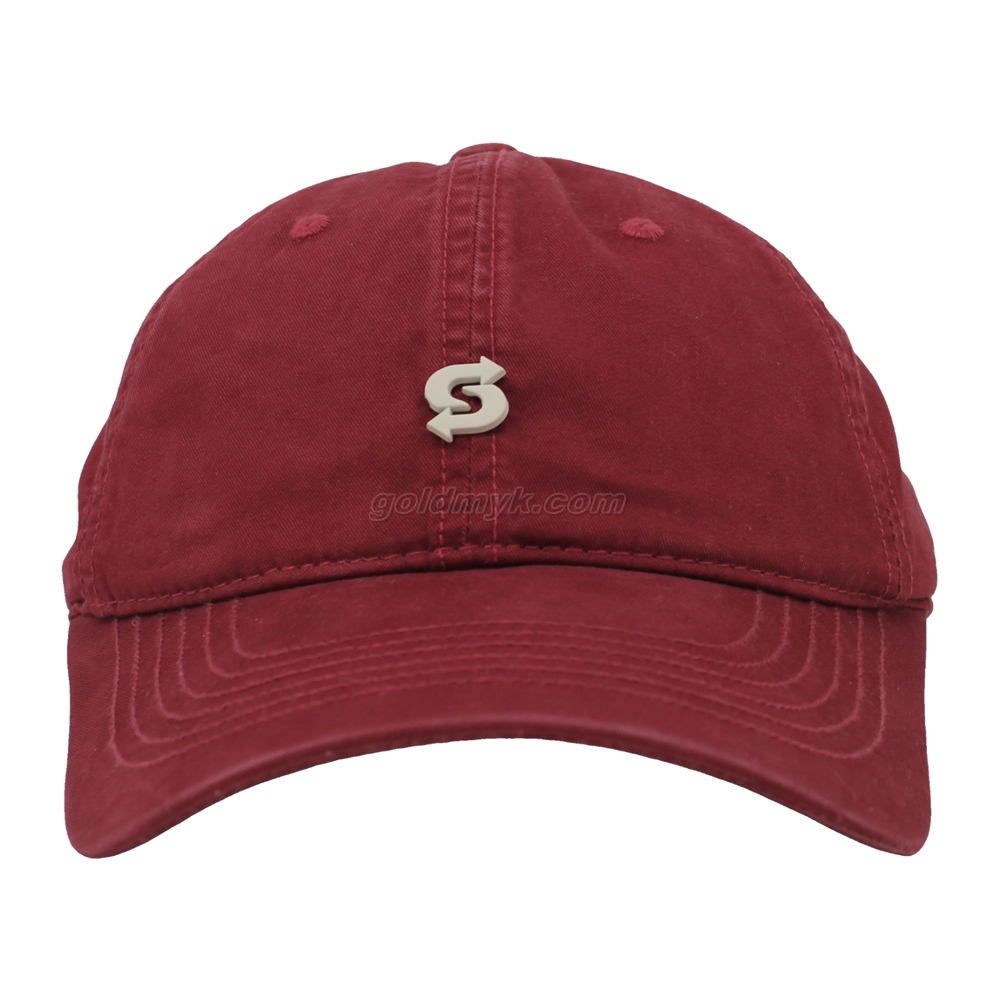 100% Cotton Baseball Cap Rope of Women And Men Custom Embroidery Silk Printed 6 Panel Cap Metal Buckle Closure