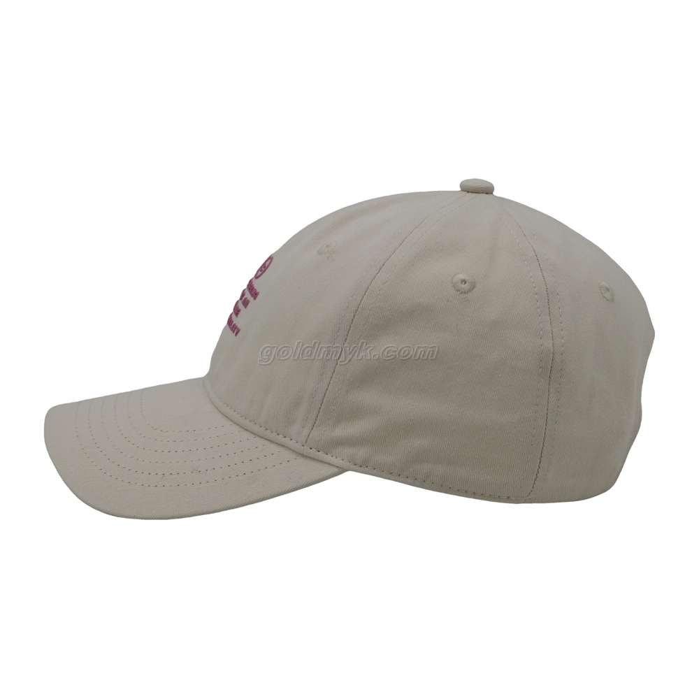 100% Cotton Baseball Cap Rope of Women And Men Custom Embroidery Silk Printed 6 Panel Cap Metal Buckle Closure
