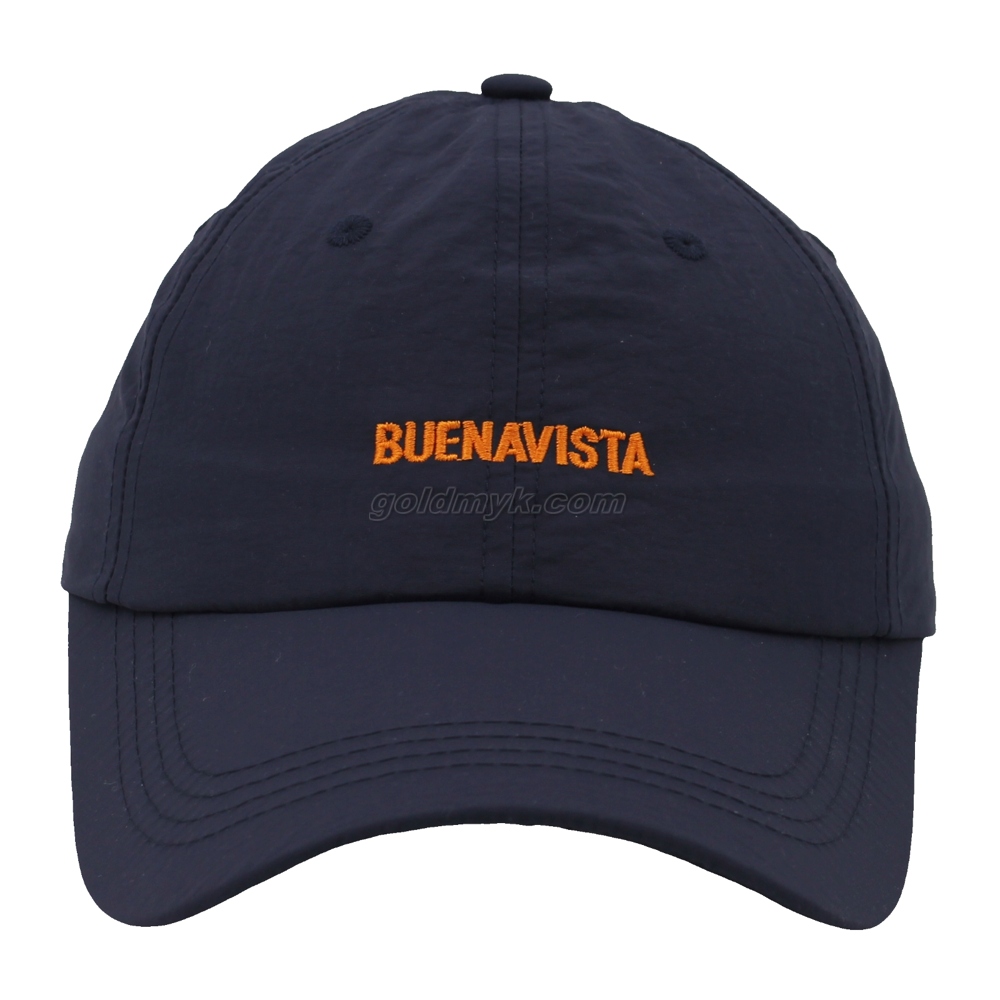 100% Polyester Baseball Cap Rope of Women And Men Custom Embroidery Silk Printed 6 Panel Cap Metal Buckle Closure