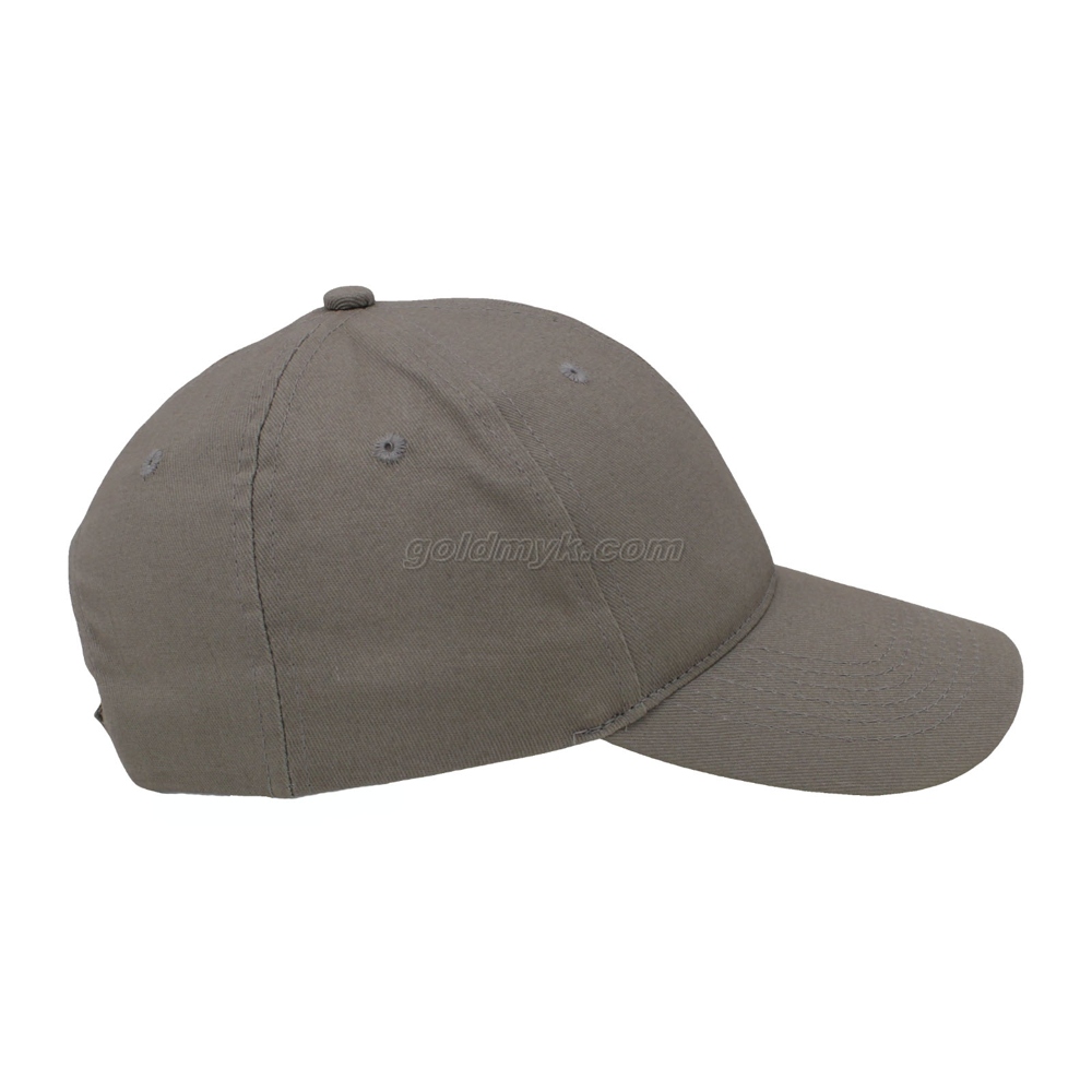 100% Cotton Baseball Cap Rope of Women And Men Custom Embroidery Silk Printed 6 Panel Cap Metal Buckle Closure