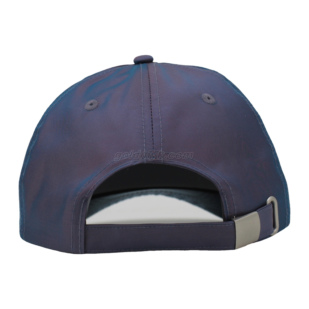 100% Polyester Baseball Cap Rope of Women And Men Custom Embroidery Silk Printed 6 Panel Cap Metal Buckle Closure