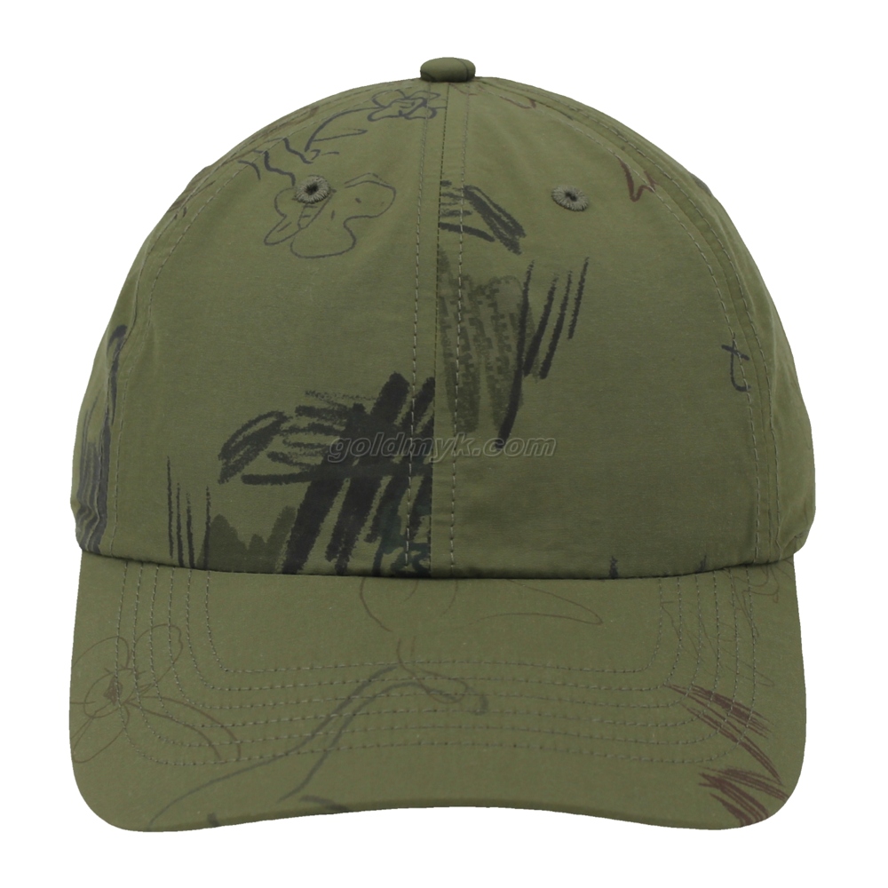 100% Polyester Baseball Cap Rope of Women And Men Custom Embroidery Silk Printed 6 Panel Cap Metal Buckle Closure