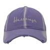 New Purple Color Distressed Wash Cotton Baseball Cap And Hat with Custom Embroidery Logo