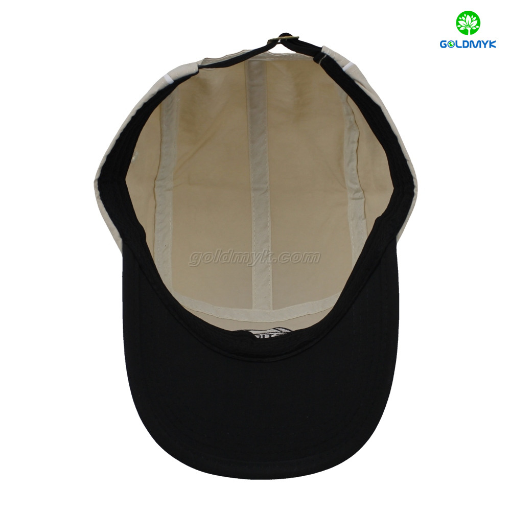 Flat Embroidery Style Dad Hat Custom Fabric Cap Curved Brim 5-Panel Baseball Cap
