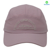 100% Polyester Pink Flat Embroidery Street Style Custom Fabric Cap Curved Brim 5-Panel Baseball Cap
