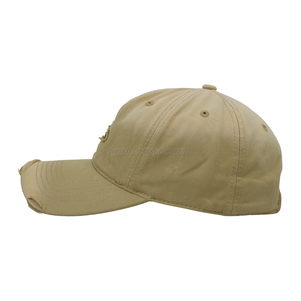 Vintage Stylish Flat Embroidery Washed Baseball Cap Dad Hat 6-panel Sports Caps For Man And Woven Can Custom Logo