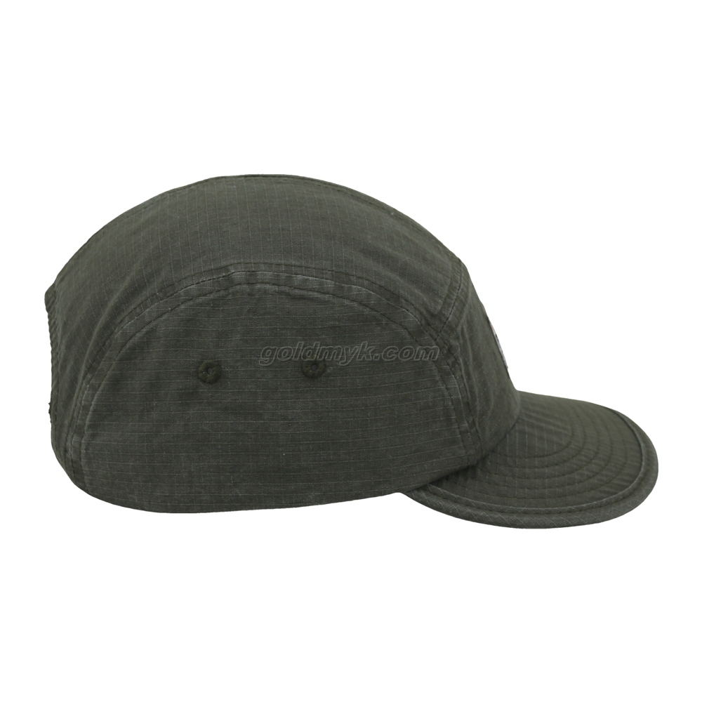 100% Washed Cotton Baseball Cap Rope of Women And Men Custom Embroidery Silk Printed 6 Panel Cap Metal Buckle Closure