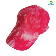 Wholesale 100% Cotton Tie-dye Washed 6 Panel Baseball Cap Hats 