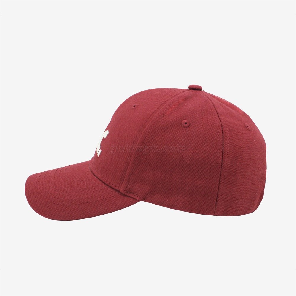 Hot Sale Cotton Fabric Structured 6 Panels Baseball Cap And Hat with Special Design Embroidery And Printed inside Tape