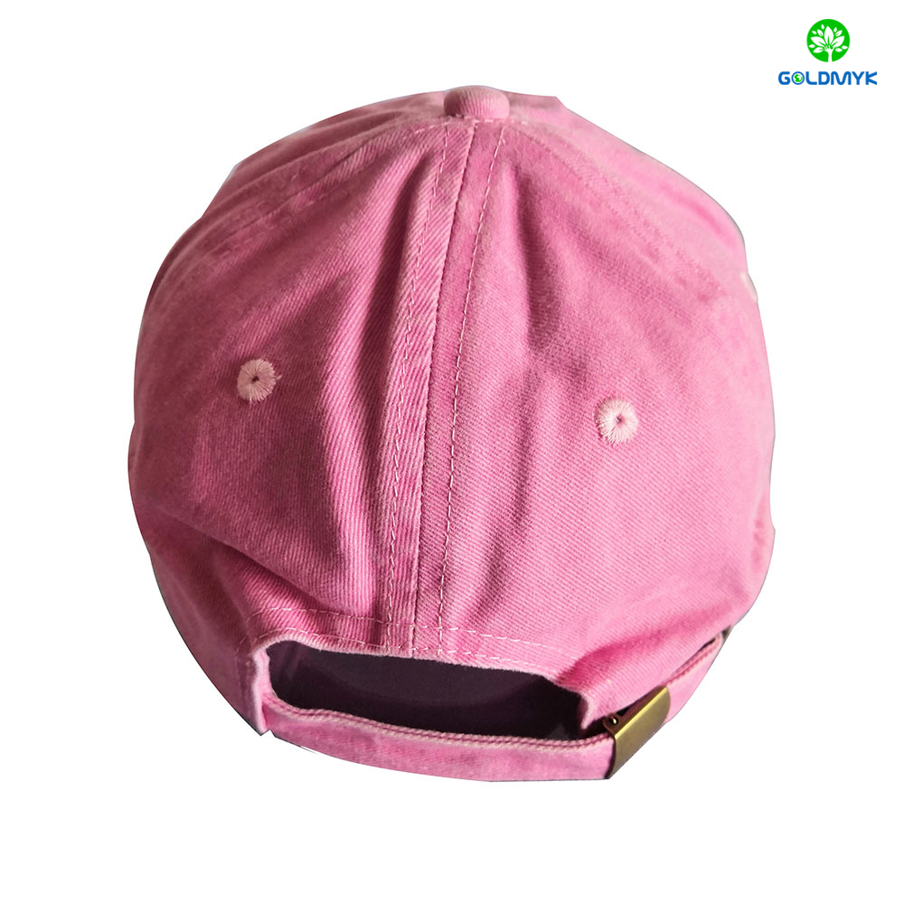 Wholesale Pigment Washed 6 Panels Pink Baseball Cap