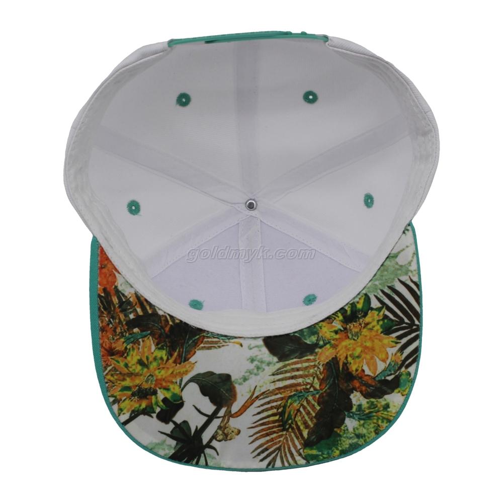 Custom 100% Cotton Fabric Custom Flat Emboridery Snapback Cap Hat Can Custom Embroidery Of Women And Men