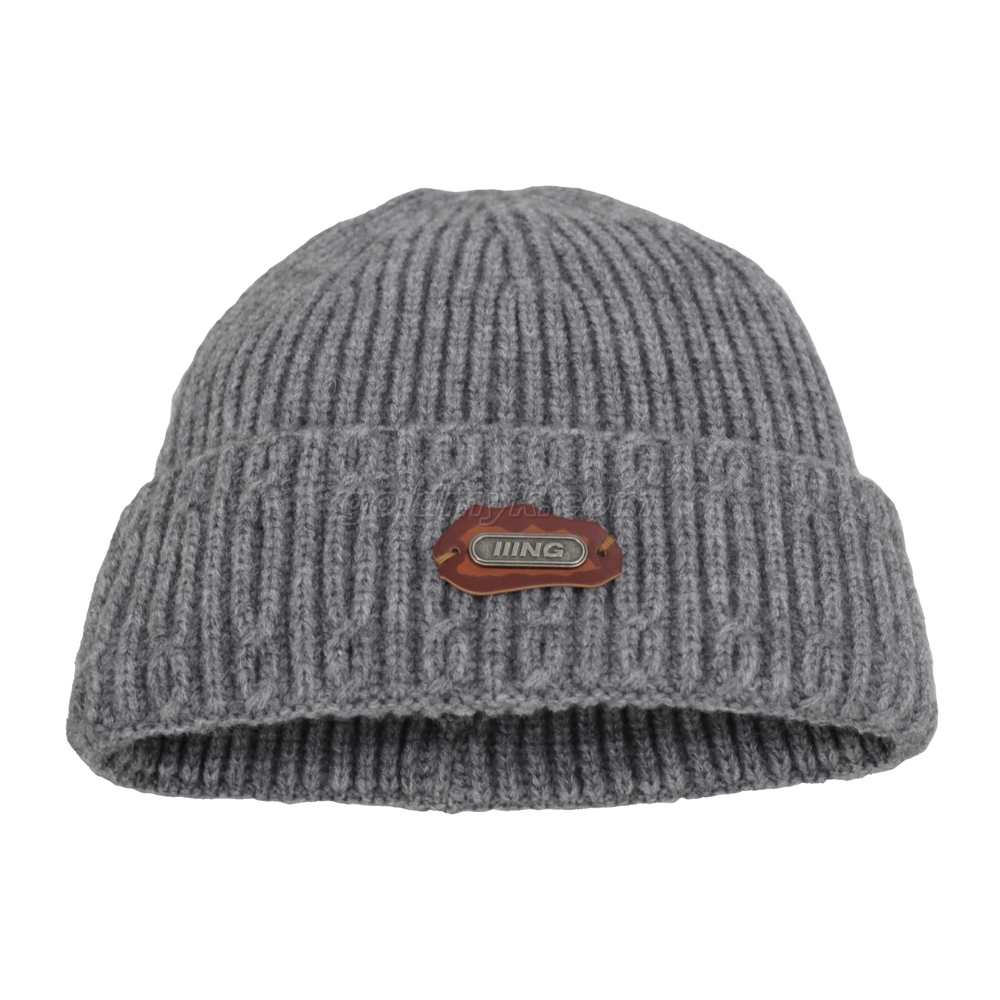 Knit Cuffed Beanie Hats Custom Logo Jacquard Knitted Beanie Hats Embroidery Knitted Beanies Unisex