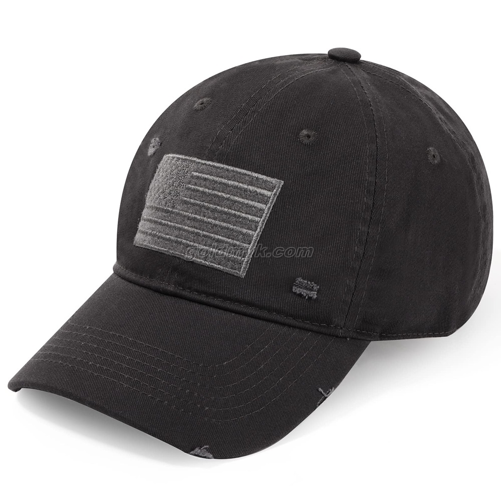 Custom Broken Washed Adjustable Cap Unisex 6-Panel Washed Twill Low-Profile Cap Wash Dad Cap Can Custom Embroidery Logo