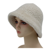 White Color Fashion Wool Fabric Women Winter Hat for Warm