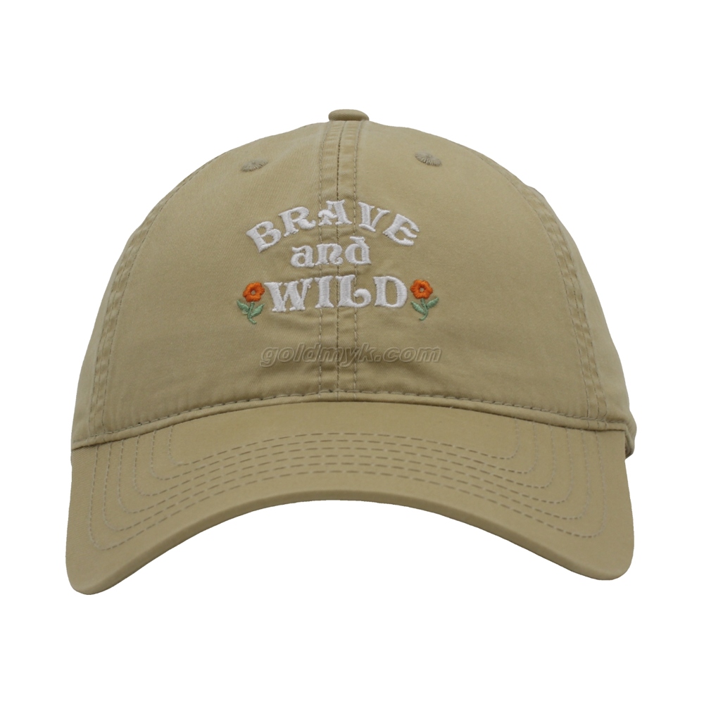 Vintage Stylish Flat Embroidery Washed Baseball Cap Dad Hat 6-panel Sports Caps For Man And Woven Can Custom Logo