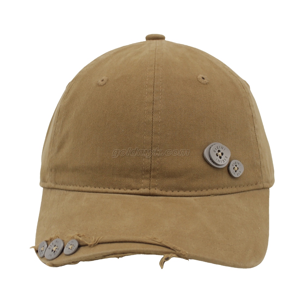 Vintage Stylish Flat Embroidery Washed Baseball Cap Dad Hat 6-panel Sports Caps For Man And Woven Can Custom Logo