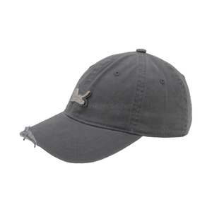 Vintage Stylish Flat Embroidery Washed Baseball Cap Dad Hat 6-panel Sports Caps For Man And Woven Can Custom Logo