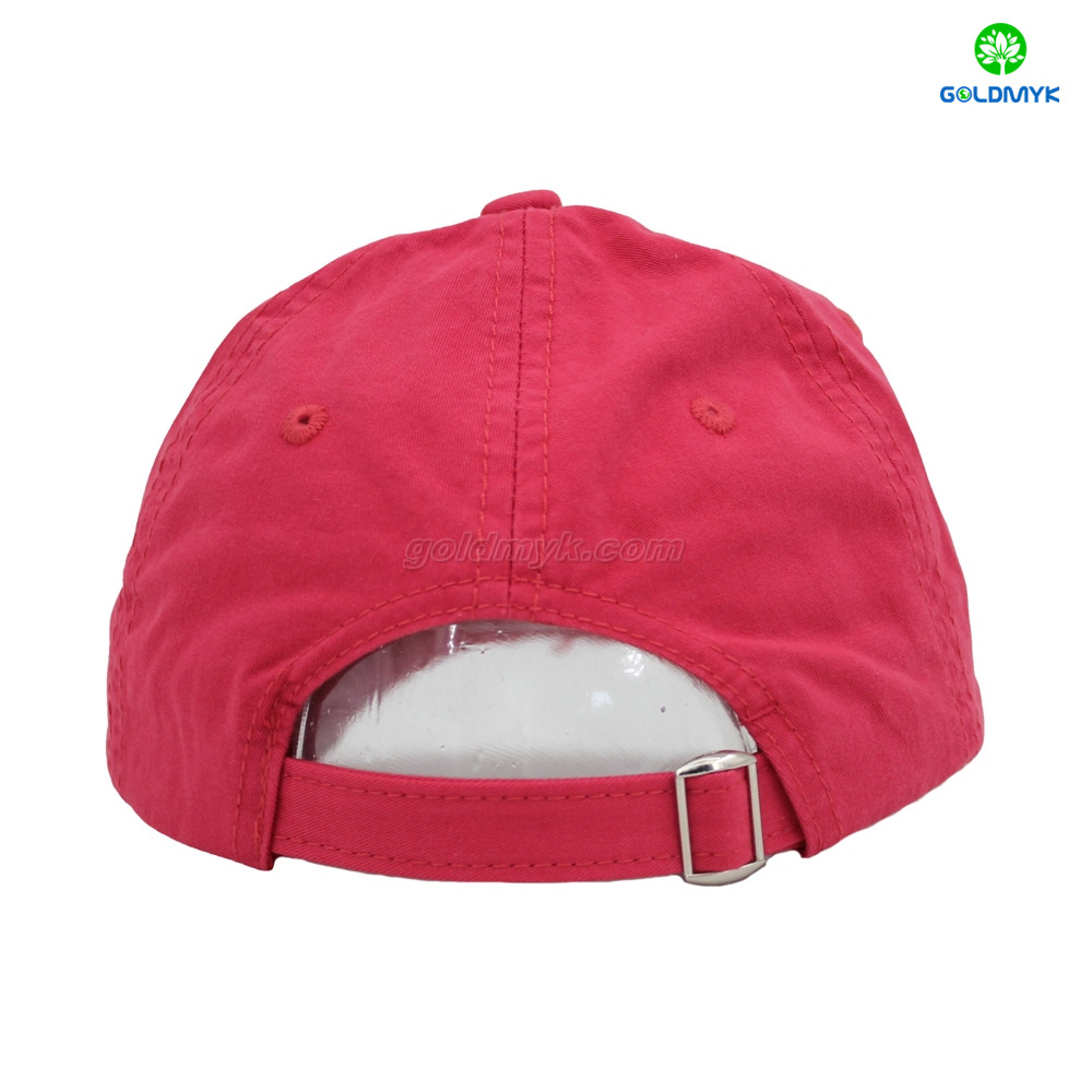 6 Panel Red Distressed Wash 100% Cotton Twill Fabric Custom Logo Baseball Cap Hat Can Custom Embroidery of Women And Men