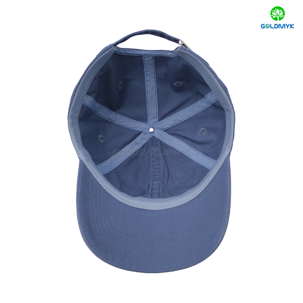 Custom Logo 100% Cotton Twill Fabric Sporty Style Baseball Cap Hat Business Appropriate 6 Panel Light Blue for Men And Women
